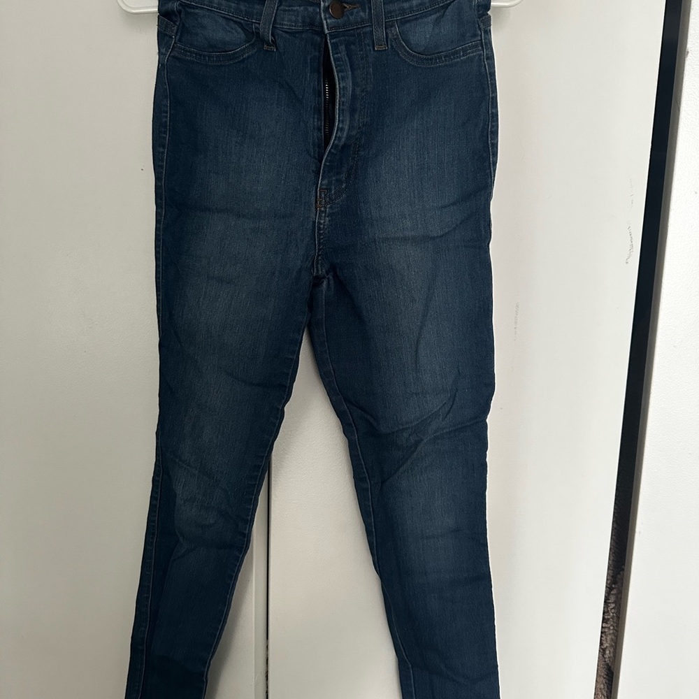 Fashion Nova High Rise Dark Blue Jeans